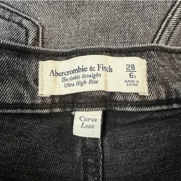 Abercrombie & Fitch Ankle Straight Jeans Ultra High Rise Curve Love Short - 28P - Picture 7 of 8